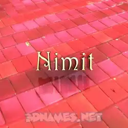 nimit in Red Tiles style - 3D name wallpaper