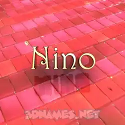 nino in Red Tiles style - 3D name wallpaper