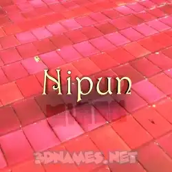 nipun in Red Tiles style - 3D name wallpaper