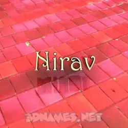 nirav in Red Tiles style - 3D name wallpaper