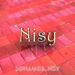 nisy in Red Tiles style - 3D name wallpaper