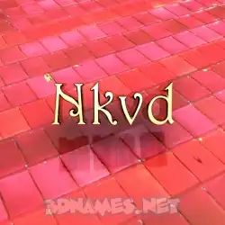 nkvd in Red Tiles style - 3D name wallpaper