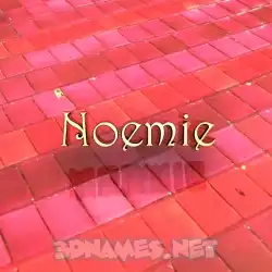 noemie in Red Tiles style - 3D name wallpaper