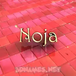noja in Red Tiles style - 3D name wallpaper