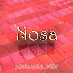 nosa in Red Tiles style - 3D name wallpaper