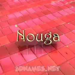 nouga in Red Tiles style - 3D name wallpaper