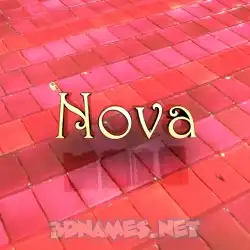 nova in Red Tiles style - 3D name wallpaper