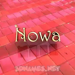 nowa in Red Tiles style - 3D name wallpaper
