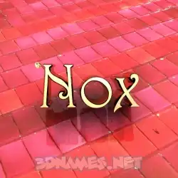 nox in Red Tiles style - 3D name wallpaper