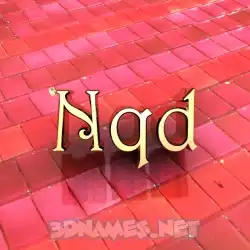 nqd in Red Tiles style - 3D name wallpaper