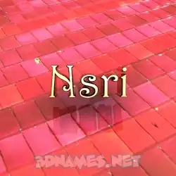 nsri in Red Tiles style - 3D name wallpaper