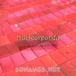 nuclearpanda in Red Tiles style - 3D name wallpaper