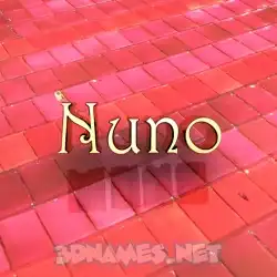 nuno in Red Tiles style - 3D name wallpaper
