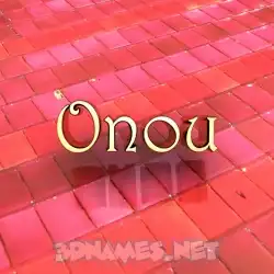 onou in Red Tiles style - 3D name wallpaper