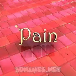 pain in Red Tiles style - 3D name wallpaper