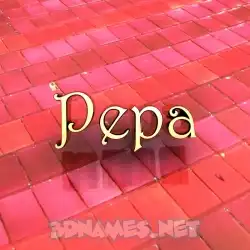 pepa in Red Tiles style - 3D name wallpaper