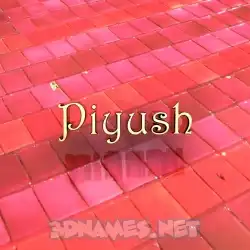 piyush in Red Tiles style - 3D name wallpaper