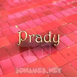 prady in Red Tiles style - 3D name wallpaper