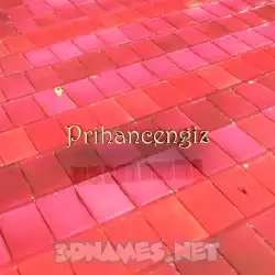prihancengiz in Red Tiles style - 3D name wallpaper