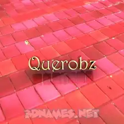 querobz in Red Tiles style - 3D name wallpaper