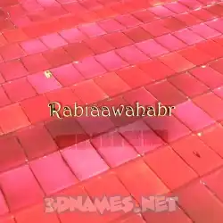 rabiaawahabr in Red Tiles style - 3D name wallpaper