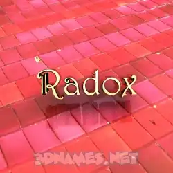 radox in Red Tiles style - 3D name wallpaper