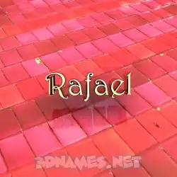 rafael in Red Tiles style - 3D name wallpaper