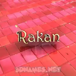 rakan in Red Tiles style - 3D name wallpaper