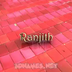 ranjith in Red Tiles style - 3D name wallpaper