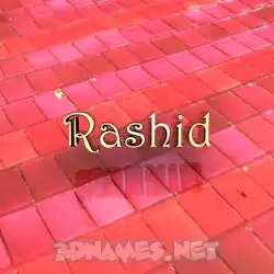 rashid in Red Tiles style - 3D name wallpaper