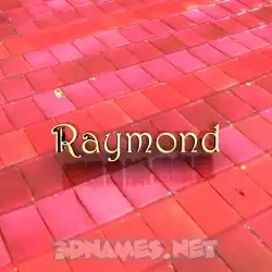 raymond in Red Tiles style - 3D name wallpaper