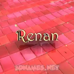 renan in Red Tiles style - 3D name wallpaper