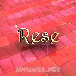 rese in Red Tiles style - 3D name wallpaper