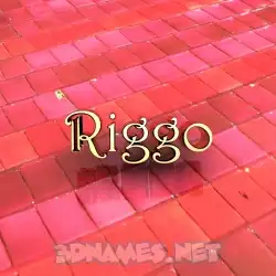 riggo in Red Tiles style - 3D name wallpaper