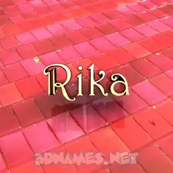 rika in Red Tiles style - 3D name wallpaper