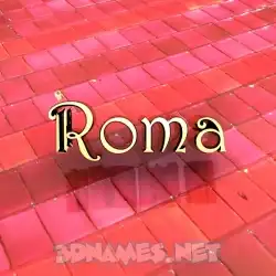 roma in Red Tiles style - 3D name wallpaper
