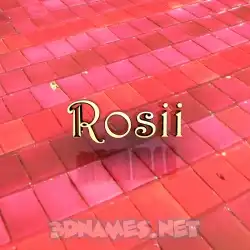 rosii in Red Tiles style - 3D name wallpaper