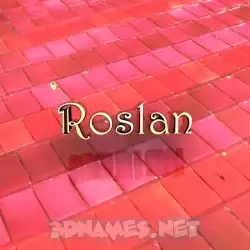 roslan in Red Tiles style - 3D name wallpaper