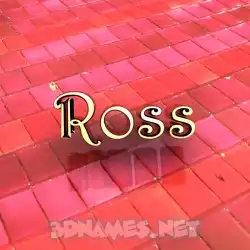 ross in Red Tiles style - 3D name wallpaper