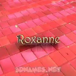 roxanne in Red Tiles style - 3D name wallpaper
