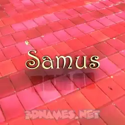 samus in Red Tiles style - 3D name wallpaper