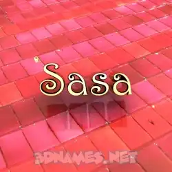 sasa in Red Tiles style - 3D name wallpaper