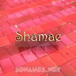 shamae in Red Tiles style - 3D name wallpaper