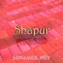 shapur in Red Tiles style - 3D name wallpaper