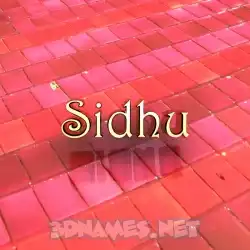 sidhu in Red Tiles style - 3D name wallpaper