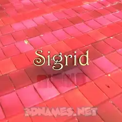 sigrid in Red Tiles style - 3D name wallpaper
