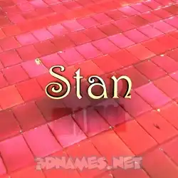 stan in Red Tiles style - 3D name wallpaper