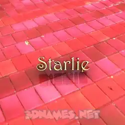starlie in Red Tiles style - 3D name wallpaper