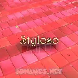 styloso in Red Tiles style - 3D name wallpaper