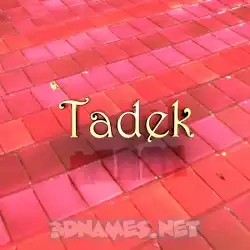 tadek in Red Tiles style - 3D name wallpaper